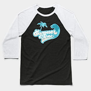 Funny summer shirts, SUMMER VIBES design Baseball T-Shirt